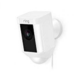 Ring Spotlight Cam Wired | Cámara de seguridad HD con foco LED, alarma, comunicación bidireccional, enchufe UE