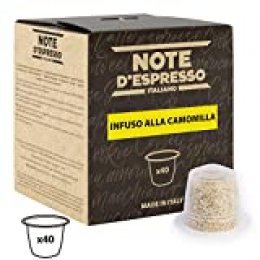 Note D'Espresso - Cápsulas de manzanilla exclusivamente compatibles con cafeteras Nespresso, 2 g (caja de 40 unidades)