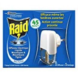 Raid Difusor eléctrico líquido antimosquitos 45 Noches 27 ml - Lote de 3