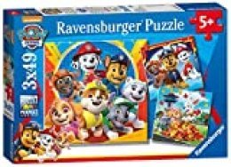 Ravensburger - Puzzle Paw Patrol, pack de 3 x 49 piezas (05048)