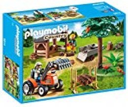 PLAYMOBIL- Country Almacén de Madera y Tractor Playsets de Figuras de Juguete, Multicolor (6814)
