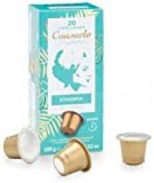 Consuelo - Cápsulas de café de Etiopía compatibles con cafetera Nespresso*, 100 unidades (5 cajas de 20 cápsulas)