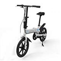 SmartGyro Ebike Silver - Bicicleta Eléctrica, Ruedas de 16", Asistente al Pedaleo, Plegable, Batería extraíble de litio de 4400 mAh, Freno V-Brake y Disco, Autonomía 30-50 Km, color Plata