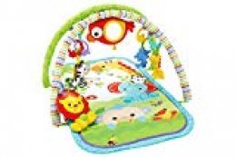 Fisher-Price Gimnasio musical animalitos de la selva, manta de juego bebé (Mattel CHP85)