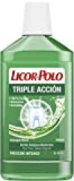 Licor del Polo - Enjuague Bucal Triple Acción - Antiplaca, Acción Antiplaca Bacteriana, Frescor Intenso - 3 uds de 500ml