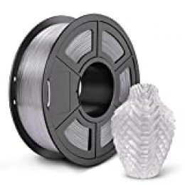 SUNLU PETG 3D Printer Filament, 3D Printing PETG Filament 1.75 mm, Strong 3D Filament, 1KG Spool (2.2lbs), Transparent