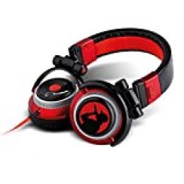 Energy Sistem DJ 700 Porta Edition - Auriculares de diadema cerrados, ajustables, color negro/rojo
