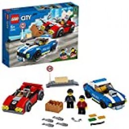 LEGO City Police - Policía: Arresto en la Autopista, Set de Construcción Inspirado en la Serie de Televisión, Incluye 2 Personajes, un Coche de Policía de Juguete (60242)