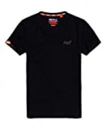 Superdry O L Vintage Emb S/s Vee tee Camiseta de Tirantes, Negro (Black 02a), M para Hombre