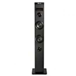 NGS SKYCHARM - Altavoz Torre de Sonido con Bluetooth y Mando a Distancia (50W, USB, Radio FM, AUX). Color Negro
