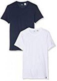 Levi's 2pk Crewneck 1 Camiseta, Multicolor (2 Pack Slim Crew Dress Blues/White 0002), X-Large para Hombre
