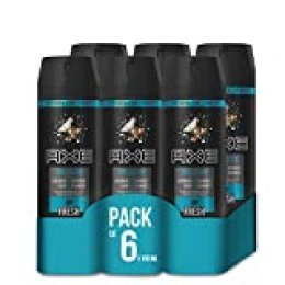 Axe Collision Bodyspray Desodorante Leather & Cookies para hombre - Pack de 6 x 150 ml (Total: 900 ml)