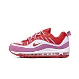 Nike W Air MAX 98, Zapatillas para Correr para Mujer, Track Red Track Red Magic Flamingo White Pink Foam, 35.5 EU