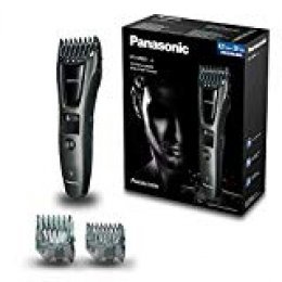 Panasonic ER-GB60-K503 - Máquina Cortapelos Profesional Hombre (para Barba y Cabello, Acero Inoxidable, Wet&Dry, Batería Recargable, 2 Peines Incluido, Barbero Eléctrico) color Negro