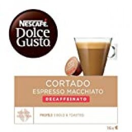 Nescafé Dolce Gusto Café Cortado descafeinado, Pack de 3 x 16 Cápsulas - Total: 48 Cápsulas de Café