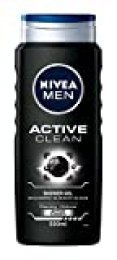 NIVEA MEN Gel de Ducha Active Clean - Paquete de 12 x 500 ml - Total: 6 l
