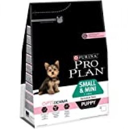 Purina Pro Plan Small & Mini Puppy, Salmón para cachorros de piel sensible, 4 x 3 Kg