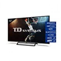 Televisiones Smart TV 40 Pulgadas Android 9.0 y HBBTV, 1100 PCI Hz, 3X HDMI, 2X USB. DVB-T2/C/S2, Modo Hotel - Televisores TD Systems K40DLX11FS