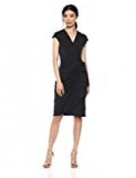 Marca Amazon - Lark & Ro Classic Cap-Sleeve Wrap Dress Mujer
