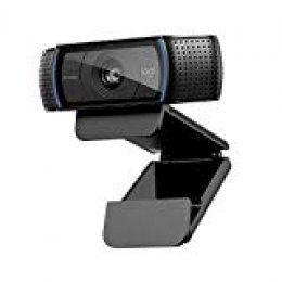 Logitech C920 HD Pro Webcam, Videoconferencias 1080P FULL HD 1080p/30 fps, Sonido Estéreo, Corrección de Iluminación HD, Skype/Google Hangouts/FaceTime, Para Gaming, Portátil/PC/Mac/Android