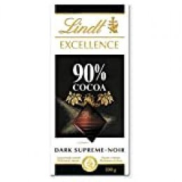 Lindt Excellence – Tableta de chocolate negro 90% cacao, 100 g