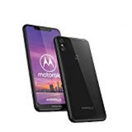 Motorola One - Smartphone Android One (pantalla de 5.9’’ ratio 19:9, cámara dual de 13 MP, 4 GB de RAM, 64 GB, Dual Sim), color negro