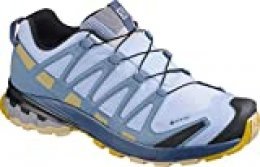 Salomon XA Pro 3D v8 GTX W, Zapatillas de Trail Running para Mujer, Azul (Kentucky Blue/Dark Denim/Pale Khaki), 38 2/3 EU