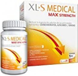 XL-S Medical Max Strength - Bloqueador de la absorción de Carbohidratos, Azúcares y Grasas, Para Adelgazar, Reduce la ingesta de Calorías y Antojos - 120 Comprimidos, 1 Mes de Tratamient