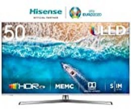 Hisense H50U7BE - Smart TV ULED 50' 4K Ultra HD con Alexa Integrada, Bluetooth, Dolby Vision HDR, HDR 10+, Audio Dolby Atmos, Ultra Dimming, Smart TV VIDAA U 3.0 IA, mando con micrófono