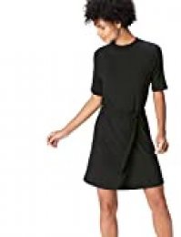 Marca Amazon - find. Vestido de Canalé para para Mujer, Negro (Black), 36, Label: XS