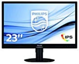 Philips Monitores 231S4QCB/00 - Monitor de 23" (resolución 1920 x 1080 Pixels, tecnología WLED, Contraste 1000:1, 7 ms, VGA), Color Negro