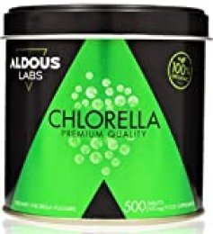 Chlorella Ecológica Premium para 165 días - 500 comprimidos de 500mg - Pared celular rota - Vegano - Libre de Plástico - Certificación Ecológica Oficial