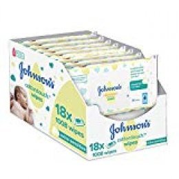 Johnson's Baby CottonTouch  Toallitas con Algodón Auténtico - 18 packs de 56 Toallitas - Total: 1008 Toallitas