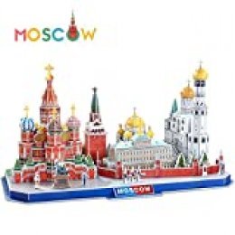 CubicFun Puzzle 3D Kits de construcción de Arquitectura de CityLine de Juguetes Regalo para niños y Adultos (Moscow CityLine)
