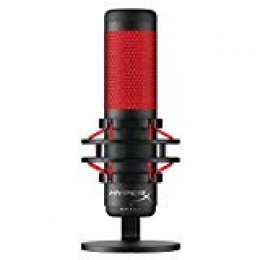 HyperX QuadCast Table Microphone Negro, Rojo - Micrófono (Table Microphone, -36 dB, 20-20000 Hz, 16 bit, 48 kHz, Alámbrico)