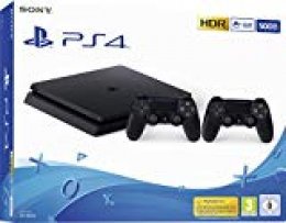 Playstation 4 (PS4) - Consola 500 Gb + 2 Mandos Dual Shock 4 (Edición Exclusiva Amazon)  - nuevo chasis F