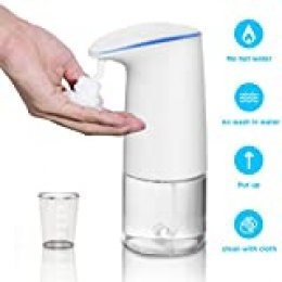 500ml Non-Touch Alcohol Dispenser, Automatic Induction Disinfection Sprayer for Home, Office, Hotel, Restaurants, Hospital (White) (White Soap Dispenser)