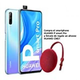 Huawei P Smart Pro Smartphone con Pantalla Ultra FullView FHD+ de 6.59" (6GB de RAM + 128GB de ROM, Triple Cámara IA de 48MP, 4000 mAh, Android 9) Color Cristal + Altavoz CM51 Rojo