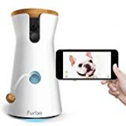 Furbo - CÁMARA para Perros: Telecámara HD WiFi para Mascotas con Audio Bidireccional, Visión Nocturna, Alerta de Ladrido y Lanzamiento de Golosinas