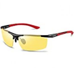 Soxick - Gafas de sol - para hombre Rojo Red Frame-1 L