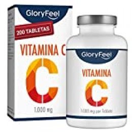 Vitamina C 1000 mg - Suministro para 7 Meses - Solo 1 Tableta al Día - Vitamina C Pura Reduce el cansancio y la fatiga y mejora el sistema inmunológico - Sin aditivos, sin gluten