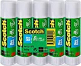 3M Scotch - Paquete de 5 barras de pegamento – Lapices adhesivos sin disolvente – Cinta Scotch de 21 gr