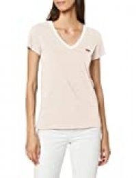 Levi's Vneck Camiseta, Annalise Stripe Sepia Rose, XS para Mujer