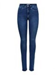 ONLY Onlroyal High Waist Skinny Jeans Vaqueros, Medium Blue Denim, 42W / 34L para Mujer