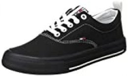 Tommy Hilfiger LowCut Essential Sneaker, Zapatillas para Mujer, Negro (Black Bds), 40 EU