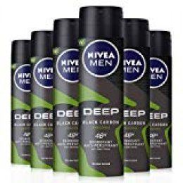 NIVEA MEN DEEP Amazonia Spray, desodorante de hombre con protección 48 h, antitranspirante para el cuidado masculino - pack de 6 x 150 ml