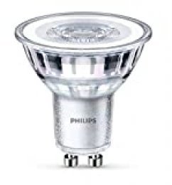 Philips - Bombilla LED Foco GU10 Cristal, 4.6 W Equivalentes a 50 W, Luz Blanca Neutra, Intensidad  Regulable - Pack de 1