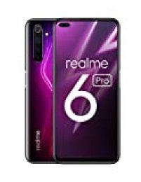 realme 6 Pro – Smartphone de 6.6”, 8 GB RAM + 128 GB ROM, Procesador OctaCore Snapdragon 720G, Cuádruple Cámara AI 64MP, Dual Sim, Color Lightning Red