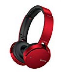 Sony MDR-XB650BT - Auriculares inalámbricos (Extra Bass, Bluetooth, NFC, diseño Plegable, hasta 30 Horas de autonomía), Color Rojo