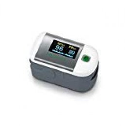 Medisana PM100 79455, Pulsioxímetro para medir la saturación de oxígeno en la sangre, la frecuencia cardíaca, oxímetro con pantalla OLED y simple operación de un solo toque